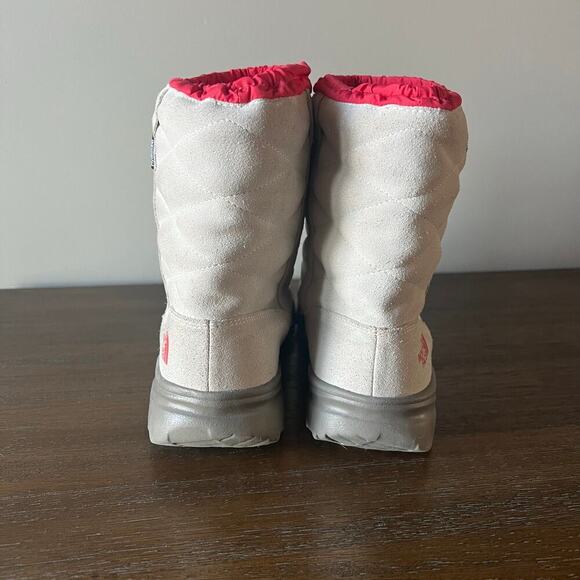 The North Face Girls Gray Red Winter Waterproof Snow Camp Boot- Size 6 - Picture 3 of 11